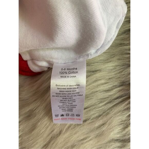 Air Jordan Infant Hat White And Red Beanie 0-6 Months - Picture 3 of 3